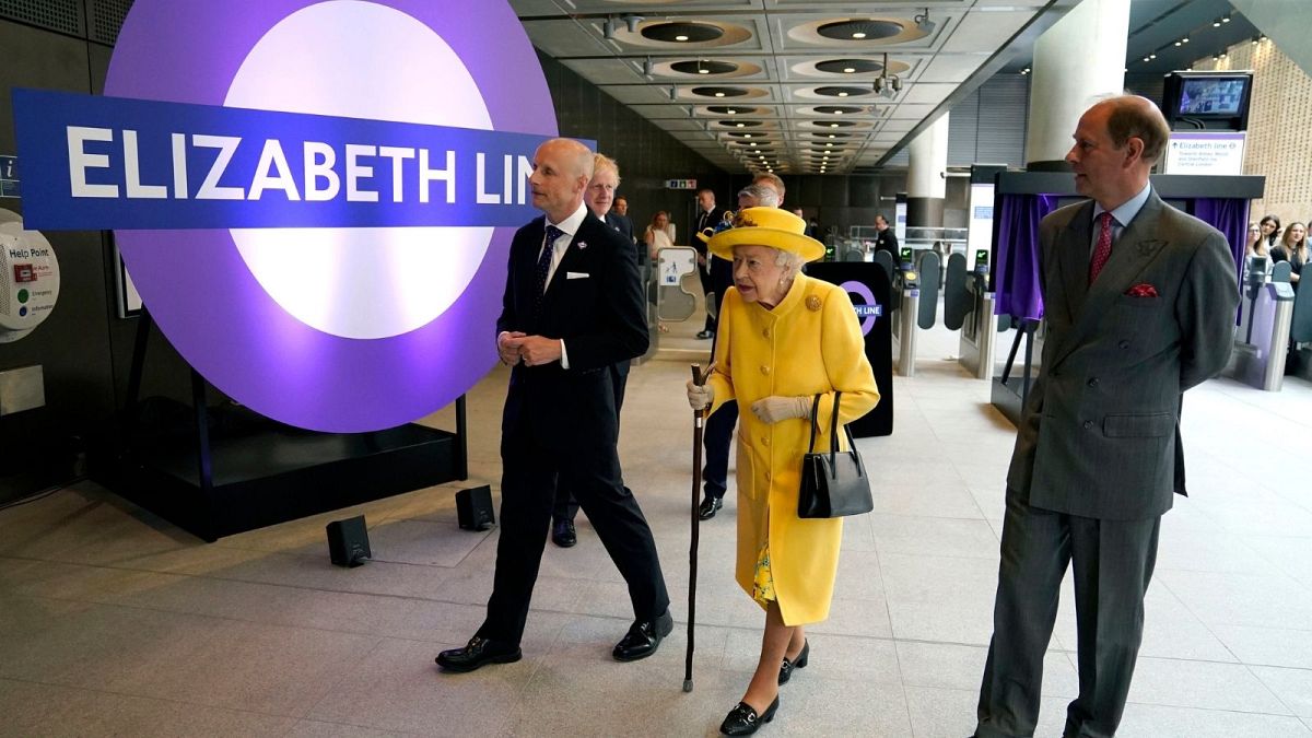 Britain's Queen Elizabeth II made a surprise visit to open the Elizabeth Line.