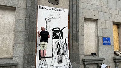 Gamlet Zinkivsky macht Street Art in Charkiw