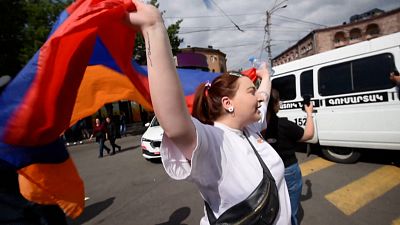 المعارضة تتظاهر في يريفان.