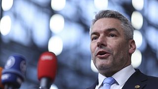 Nehammer osztrák kancellár a tavalyi brüsszeli EU-csúcson