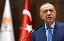  Erdogan bei einer Rede vor seiner islamisch-konservativen Regierungspartei AKP in Ankara.