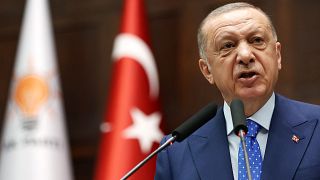  Erdogan bei einer Rede vor seiner islamisch-konservativen Regierungspartei AKP in Ankara.
