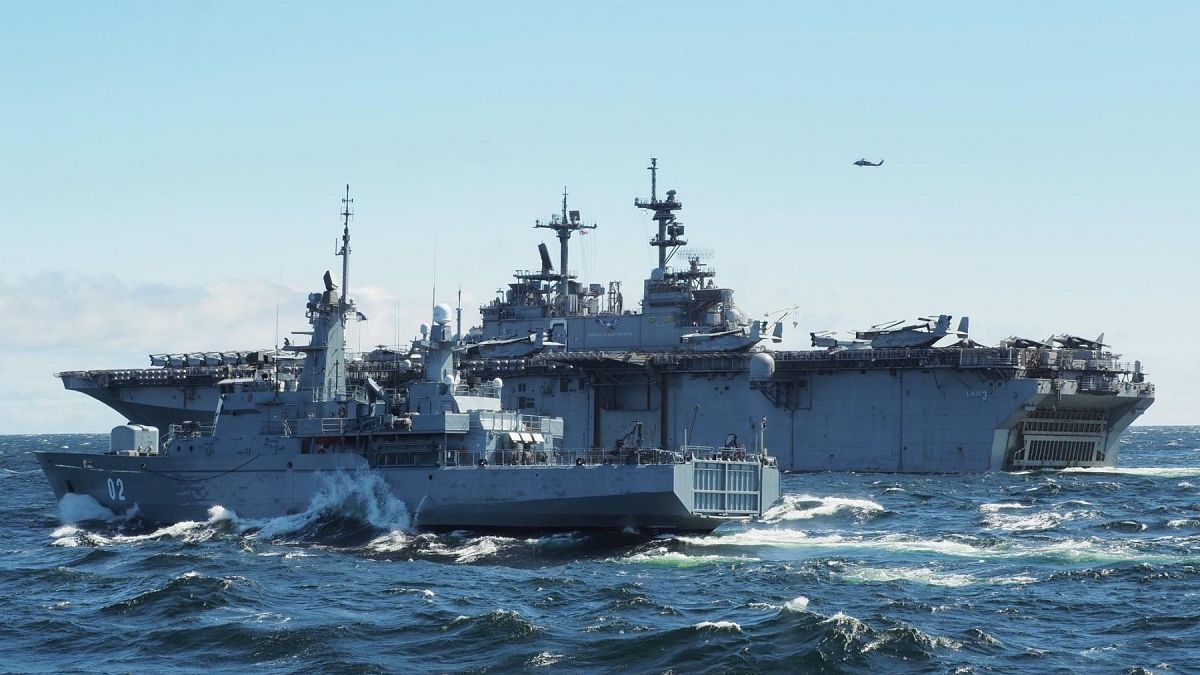 Finnish and American naval vessels participate in Exercise Hedgehog 2022 in the Baltic Sea, May 2022