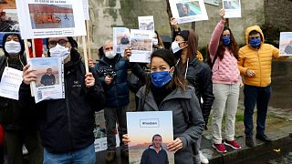 تجمع در پاریس در دفاع از بنژامن بری‌یر، شهروند فرانسوی زندانی در ایران (عکس از آرشیو)