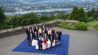 G7 Finance Ministers Meeting hosted by German Finance Minister Christian Lindner pose at the federal guest house Petersberg, near Bonn, Germany, May 19, 2022.