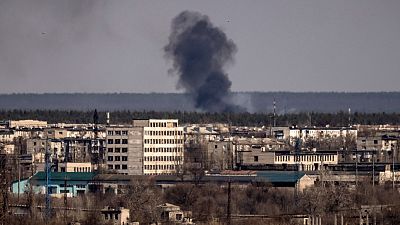 آثار القصف الروسي في دونباس