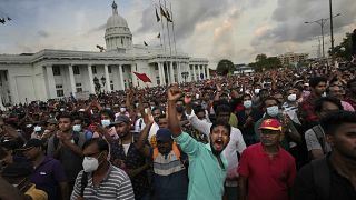 Sri Lanka'da yönetim karşıtı gösteriler 