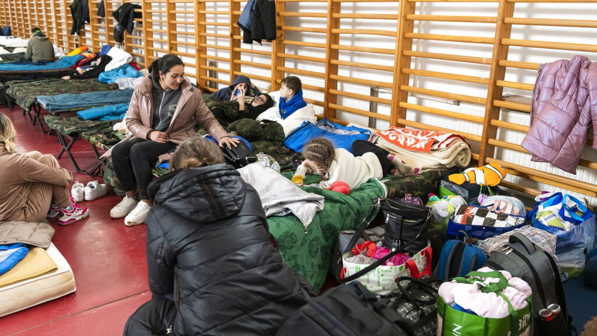 Ukrán menekültek a beregsurányi befogadóközpontban