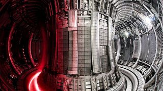 L'intérieur du réacteur JET à Oxford. Les parois sont faites de béryllium et de titane.