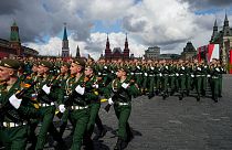 جنود روس خلال عرض عسكري في العاصمة موسكو، 9 مايو 2022