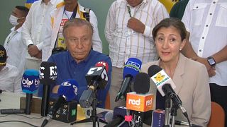 El candidato a la presidencia de Colombia Rodolfo Hernández e Íngrid Betancourt