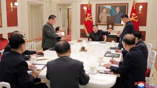 Kimg Jong UN and Ministers