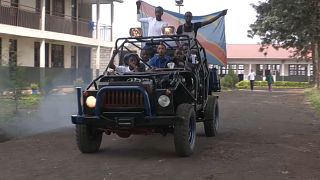 Eastern DRC students build car using waste material