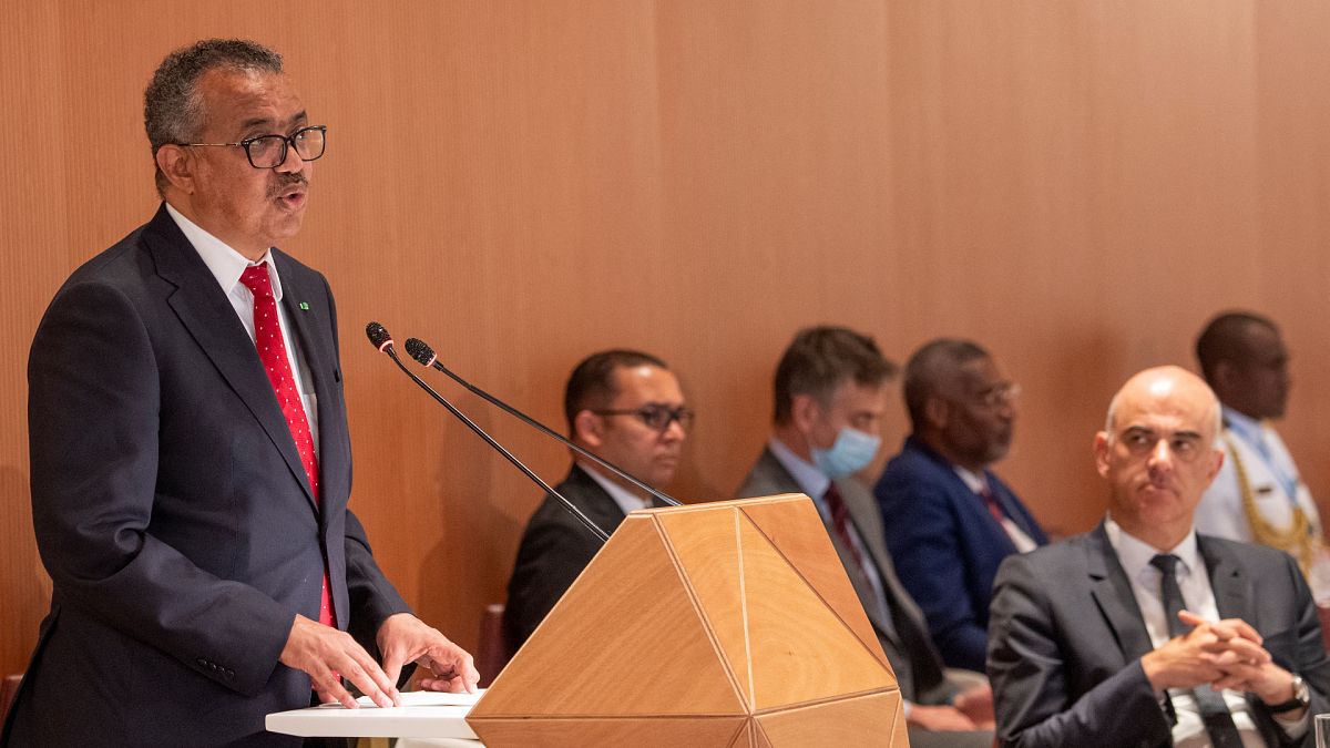 Patron de l'OMS, Tedros Adhanom Ghebreyesus à Genève, 22 mai 2022