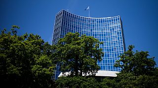 The United Nation flag waves in the wind on the top of an UN building in Geneva, Switzerland Monday, June 14, 2021. 