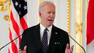 President Joe Biden speaks during a news conference with Japanese Prime Minister Fumio Kishida at Akasaka Palace, Monday, May 23, 2022, in Tokyo.