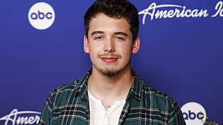 Noah Thompson arrives at the 20th Anniversary Celebration of "American Idol" on Monday, April 18, 2022, at Desert 5 Spot in Los Angeles.