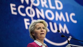 Présidente de la commission européenne Ursula von der Leyen à Davos