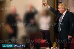 One of four photos ITV News says were taken at a leaving party for Boris Johnson's communications chief in November 2020, during a period of national lockdown.