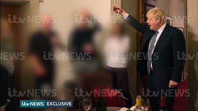 One of four photos ITV News says were taken at a leaving party for Boris Johnson's communications chief in November 2020, during a period of national lockdown.