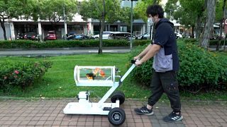 Taiwan man invents stroller for fish to 'explore other worlds'