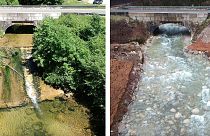 La rivière Tacon en France, avant et après la démolition du barrage de Daloz