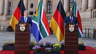 South Africa's Ramaphosa discusses developments in Africa during a visit from Germany's Scholz