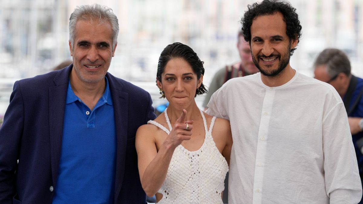 Der Regisseur Ali Abbasi und seine Hauptdarsteller bei der Pressevorstellung in Cannes