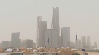 العاصفة الرملية في الرياض