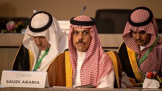 وزير الخارجية السعودي الأمير فيصل بن فرحان يحضر الاجتماع الوزاري للتحالف ضد تنظيم الدولة الإسلامية (داعش) في مراكش، المغرب، 11 مايو 2022