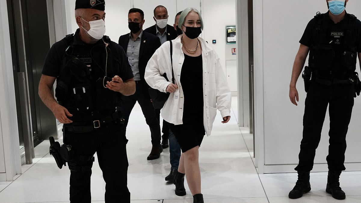 Mila, pictured leaving the courtroom in Paris in June 2021.