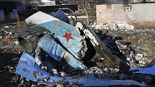 Abgestürzter russischer Kampfjet in der Ukraine - ARCHIV