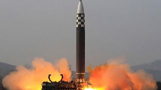 خلال اختبار صاروخ كوري شمالي عابر للقارات (أرشيف)