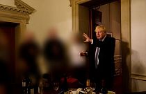 13 November 2020; a gathering in No 10 Downing Street on the departure of a special adviser