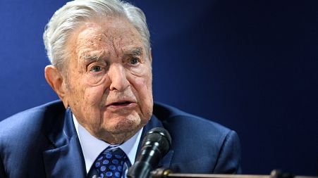 Hungarian-born US investor and philanthropist George Soros in Davos