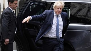 Boris Johnson bei der Rückkehr in die Downing nach der Befragung im Unterhaus