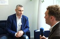 Vitalij Klicsko interjút ad az Euronews-nak a davosi Világgazdasági Fórumon.