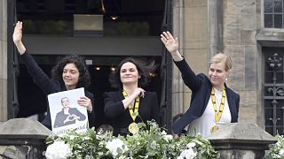 Swetlana Tichanowskaja, Veronika Zepkalo und Maria Kolesnikowa sind die diesjährigen Trägerinnen des Internationalen Karlspreises