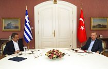 A görög miniszterelnök és a török elnök találkozója 2022 márciusában