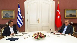 A görög miniszterelnök és a török elnök találkozója 2022 márciusában