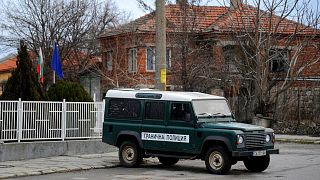 خودروی پلیس بلغارستان در مرز با ترکیه