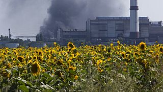Пожар на нефтеперабатывающем заводе в Лисичанске, Луганской области, апрель 2014 г.