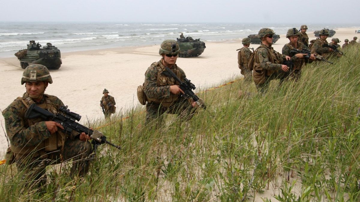 Baltops askeri tatbikatında görev alan Amerikan askerleri (2018)