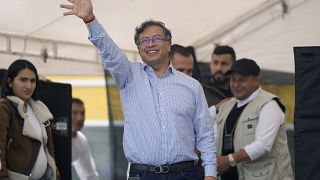 Le candidat de gauche Gustavo Petro lors d'un rassemblement de campagne à Fusagasuga, en Colombie, mercredi 11 mai 2022.