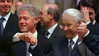 دیدار کلینتون و یلتسین روسای جمهور آمریکا و روسیه در ۲۷ می ۱۹۹۷ در پاریس