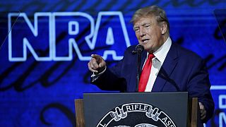 L'ancien président américain Donald Trump à la convention annuelle de la NRA, à Houston, aux États-Unis, le 27 mai 2022.
