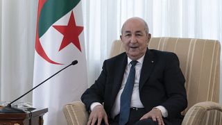 الرئيس الجزائري عبد المجيد تبون في قصر المرادية، المقر الرسمي لرئيس الجمهورية في الجزائر العاصمة.