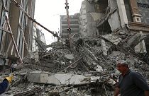 Edificio derrumbado en Irán