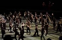 80 giovani si esibiscono all'Anfiteatro di Pompei.