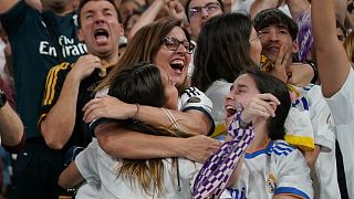 Real Madrid fans celebrate